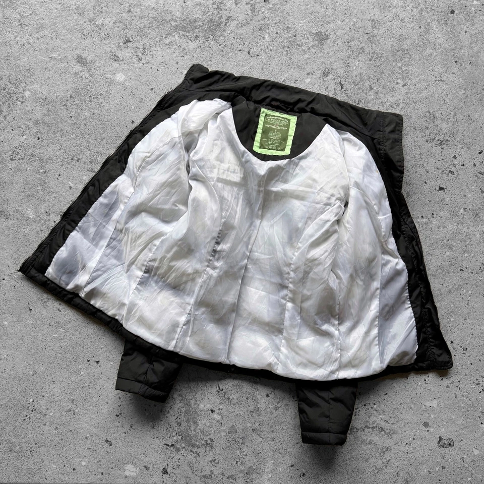 U.S. Polo Assn Womens Black Full Zip Puffer Jacket Logo Pockets Casual Size - S - Image 2 of 4