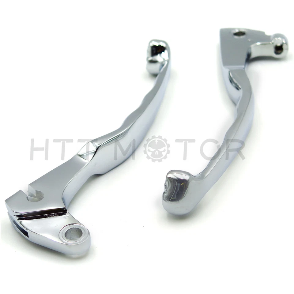 Palancas de embrague de freno de calavera cromadas para Yamaha Virago XV 250 535 700 750 1000 1100 Foto 4 de 4