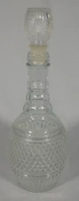 Vintage Diamond Cut Glass Decanter MD 1975 Mogen David - Wine / Whiskey