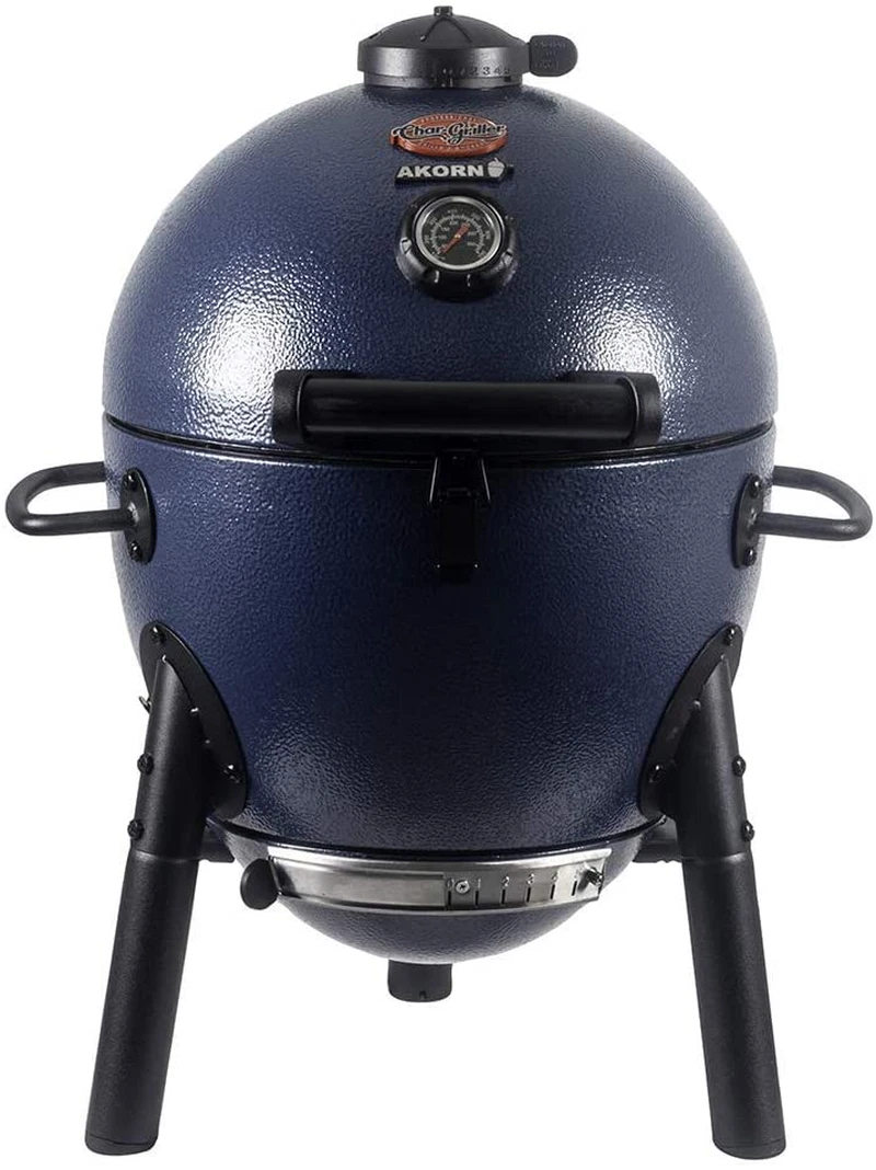 Char Griller E56714 AKORN Jr. Kamado Sapphire Blue Portable