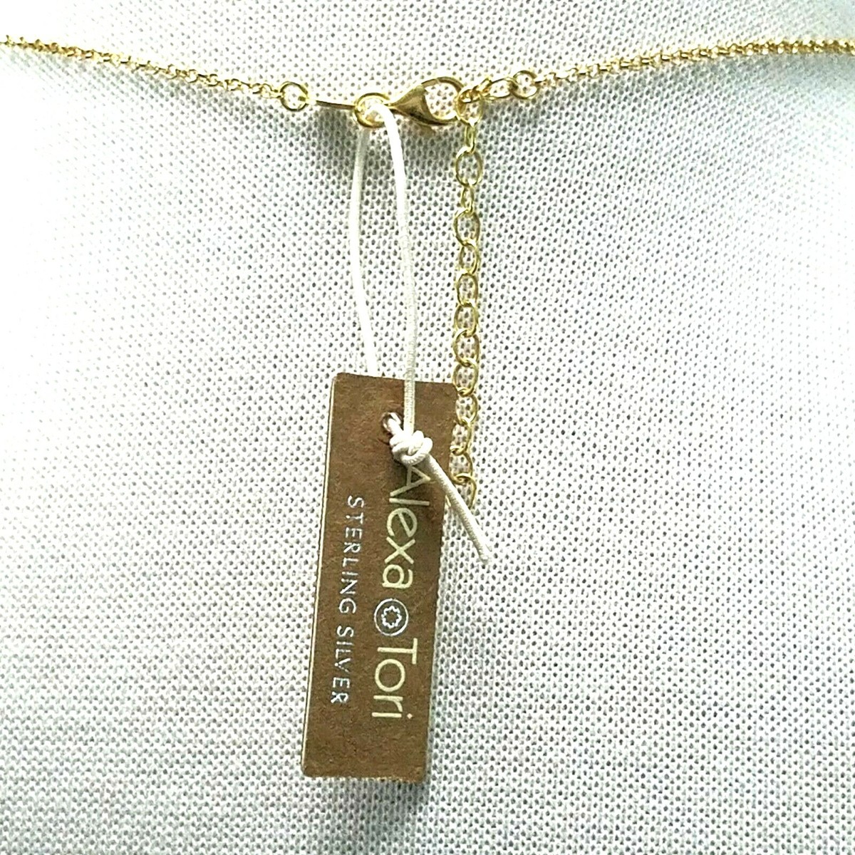 ALEXA TORI Bee Pendant Necklace Sterling Silver 18K Gold Plated