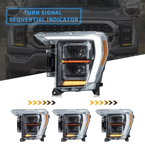 VLAND LED Projector Headlights For 2021 2022 2023 Ford F150 F-150 W/Dynamic DRL - Bild 4 von 12