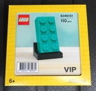 LEGO - Rare Exclusive - 6346101 Buildable Teal Brick Promotional - New & Sealed