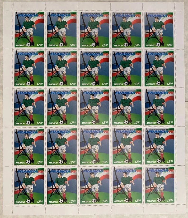 474 estampillas de la Copa Mundial de Fútbol Mundial de Estados Unidos, México, Europa, África, Asia Foto 3 de 4