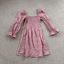 Reformation Coral Salmon Pink Dress Long Sleeve Size Medium