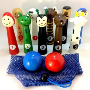 wooden animal skittles