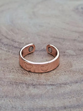Pure Solid Copper Ring Bracelet Arthritis Relief Ring Heart Magnet Energy Pain