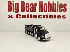 1/64 DCP  Black  Kenworth T880 Day Cab Rogue Dump W/2 Pusher Axles