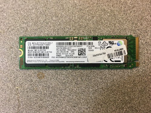 00UP492 NEW LENOVO SSD PM981 1TB 2280 M.2 NVMe Lenovo MZ-VLB1T00 00UP736 - Afbeelding 2 van 3