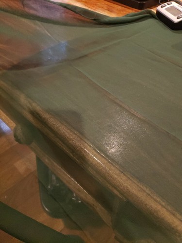 10er Set Tischplattenauflage Tischdecken grün mit Perlenumriss 30 x 30 quadratisch - Bild 2 von 4