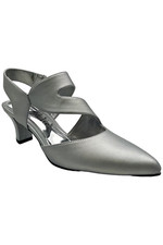 Easy Street Women's Venue Pumps Silver Satin