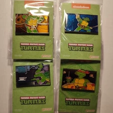 Teenage Mutant Ninja Turtles All Turtles Enamel Pin Set of 4 Official TMNT Pins
