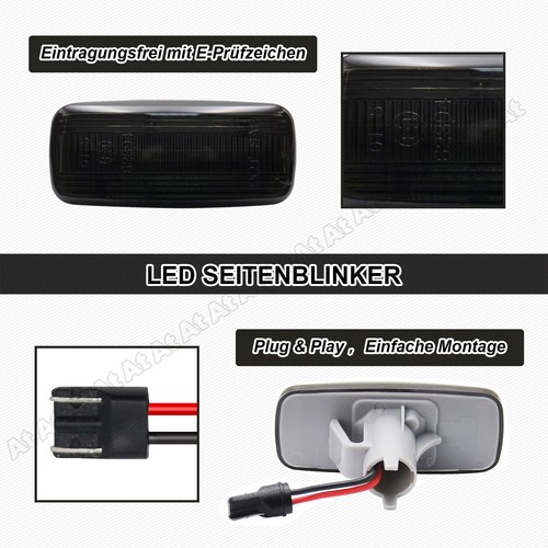 2X Led Seitenblinker passend für AUDI A2 8Z | A3 8L| A4 8D B5| A6 C5 4B| SCHWARZ - Bild 4 von 9