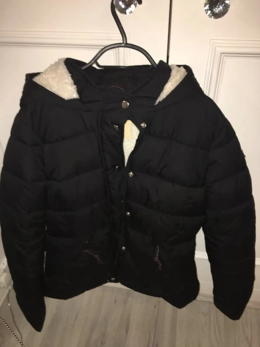 Hollister California Black coat size large brilliant condition. 80 In store