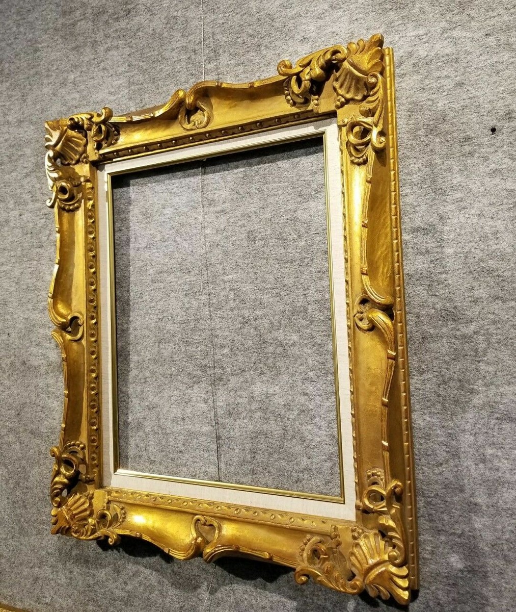 18x24 Ornate Vintage Antique Hand Carved Gold Kinkade Picture