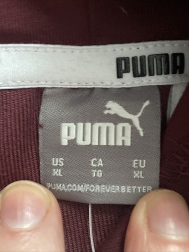 NWT Maroon Puma Velour Hoodie Size 1X - Picture 6 of 6
