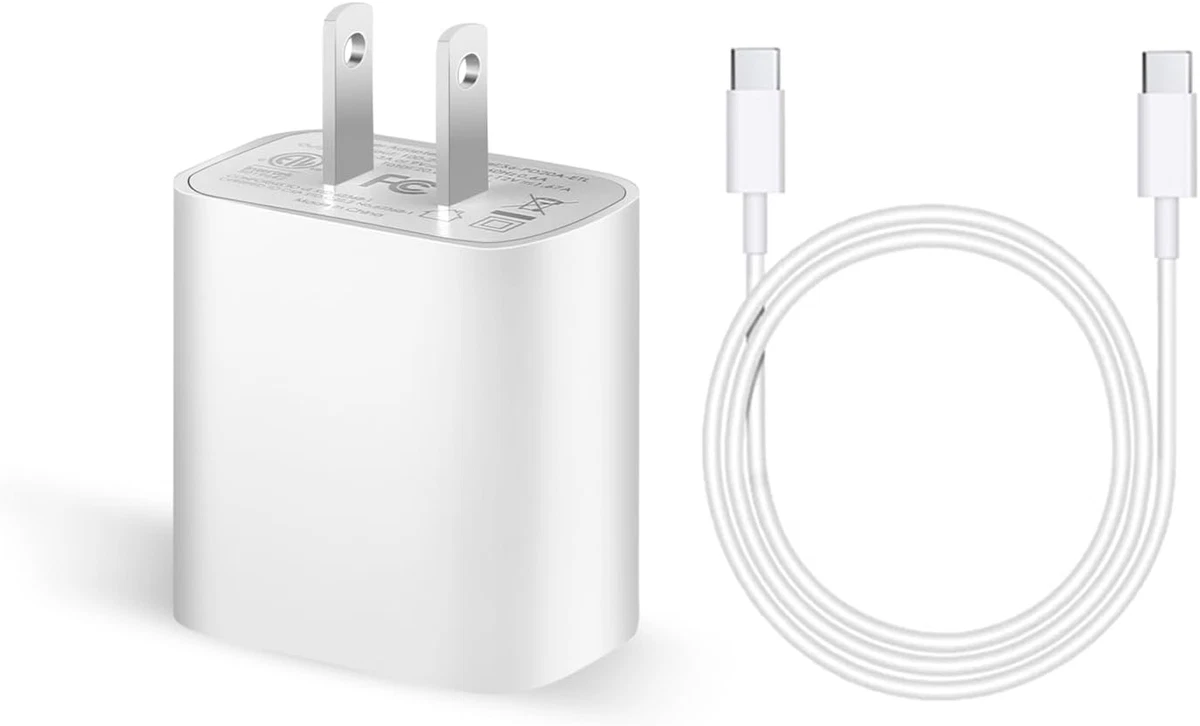  Cargador para iPhone 15, cargador USB C de 20 W con cable de  carga USB C a C de 6.6 pies para iPhone 15 Pro/15 Pro Max/15 Plus, iPad Pro  12.9/11