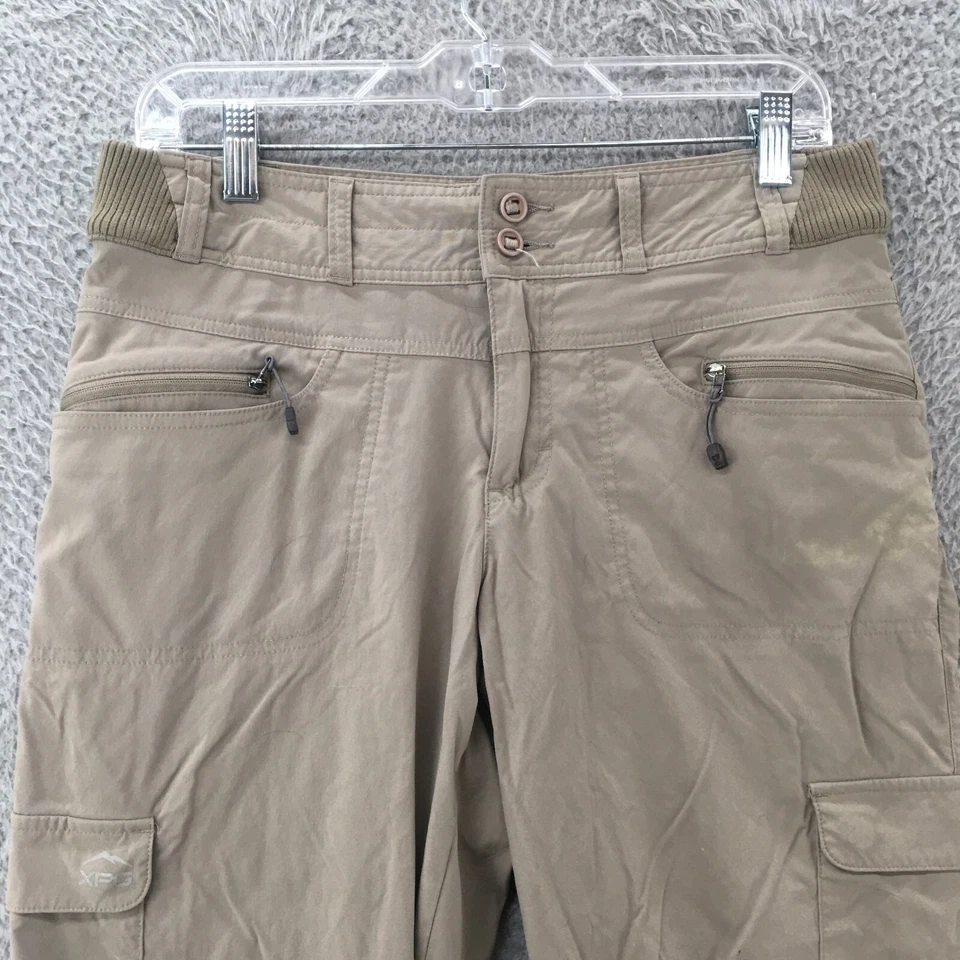 Cabelas Cargo Pants Womens 6 (Actual 32x31) Beige Straight Leg Mid Rise Zip Fly - Image 2 of 4