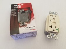 PASS AND SEYMOUR PT2095-HGLA PLUGTAIL GFCI HOS GRD REC 20A 125V LIGHT ALMOND NIB