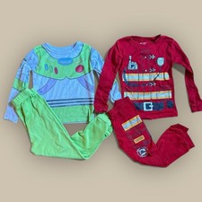 Disney Pixar Buzz Lightyear Pajamas Set Lot Fire Fighter Size 4T
