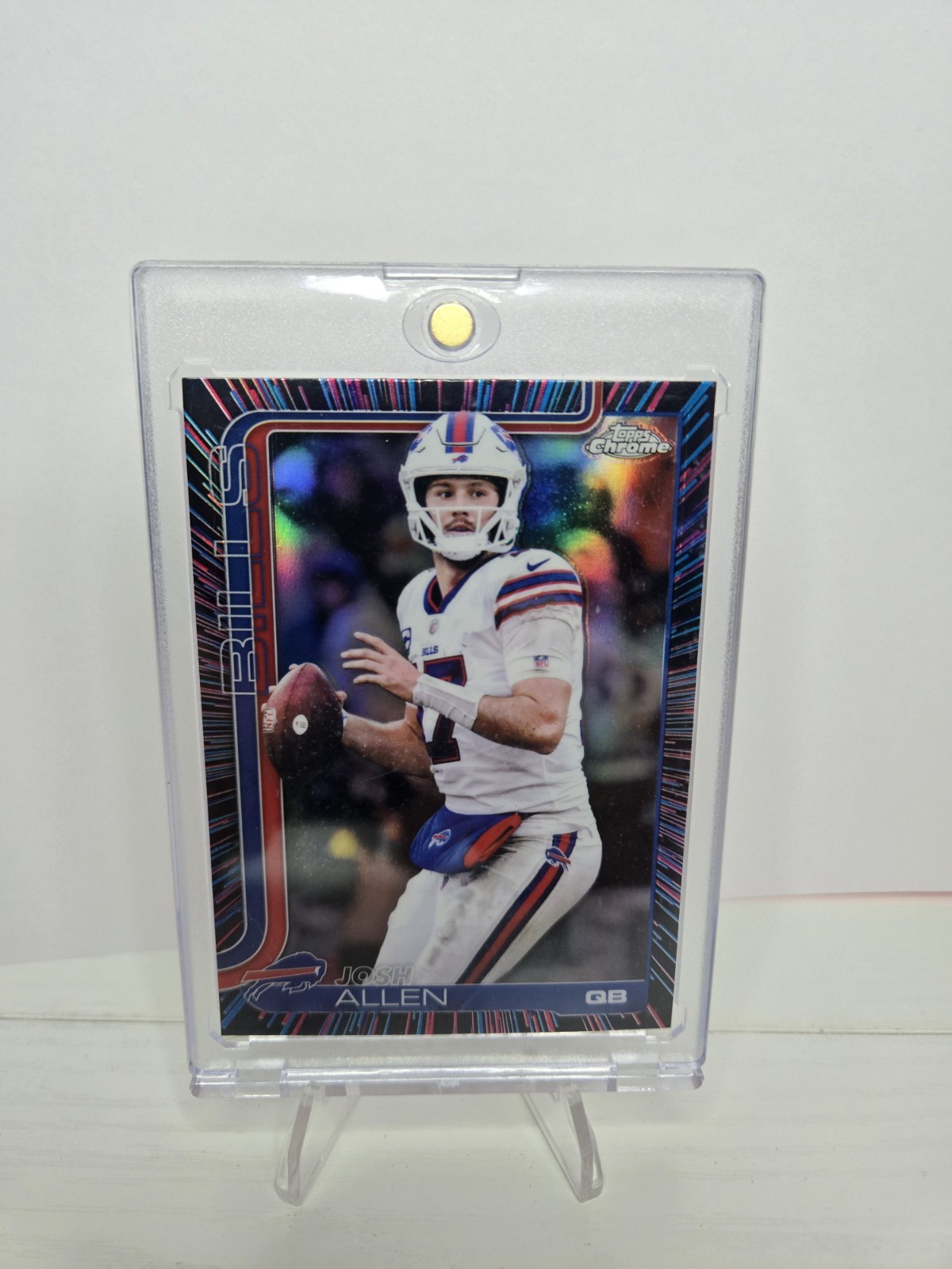 2025 Topps Chrome NFL Josh Allen Neon Pulse SSP! Buffalo Bills 