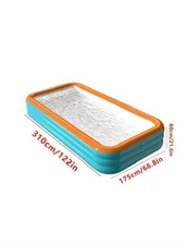 Blow Up Pool 122x69x21 Heavy Duty