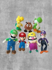 Super Mario Bros Plushies Mixed Lot of 7 Plush Characters Various Sizes Brands