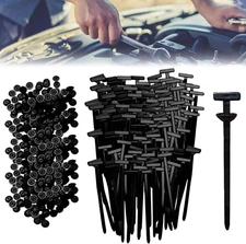 100PCS Nylon Universal Cable Tie Buckle, Cable Tie Clip Fasteners Car Body, Mult