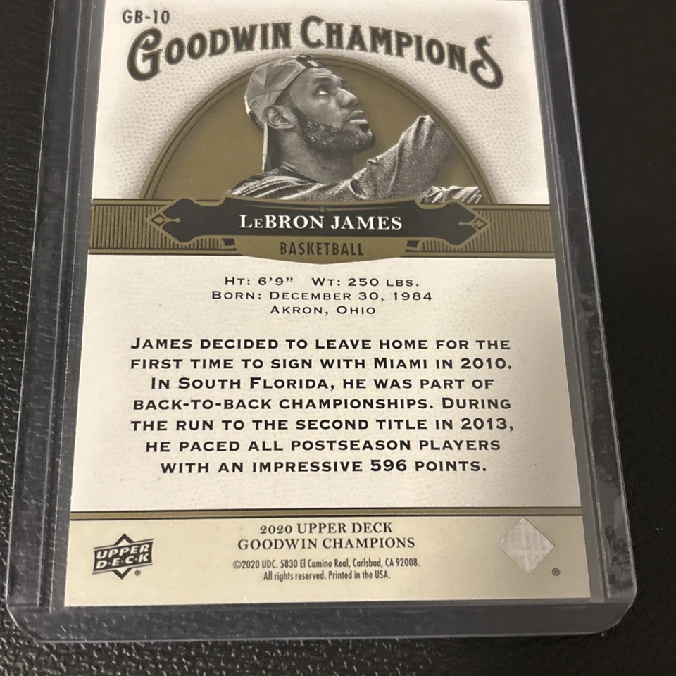 LeBron James 2020 Upper Deck Goodwin Champions /249 NBA Basketball Lakers HOFer - Image 3 of 4