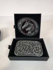 Western Metal Belt Buckle Lot for Men Animal Pattern Cowboy Rodeo Buckle