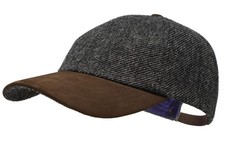 The Sligo - Baseball Cap - 100% Wool - Irish Tweed - Nubuck Peak One Size