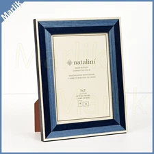 NATALINI Handmade ITALIAN Marquetry Frame 5X7" (13x18 cm) Blue Dark Blue, NEW