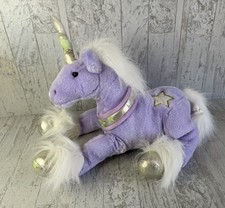 Animal Alley Purple Unicorn Plush Stars Print Glow In The Dark 18  Stars