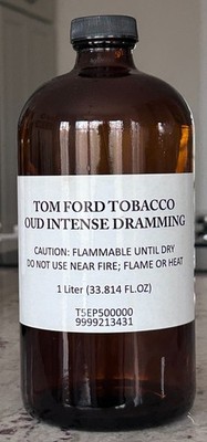 tom ford tobacco oud intense **EMPTY** TOM FORD authentic 1 liter dramming bottles Tobacco Oud Intense,  etc