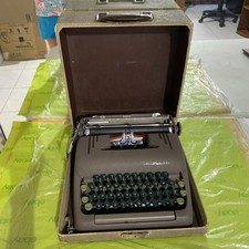 Smith Corona Vintage Silent Floating Shift Manual Brown  Typewriter W/Case thumbnail