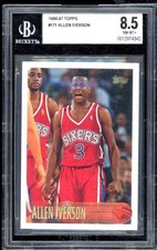 Allen Iverson Rookie Card 1996-97 Topps #171 BGS 8.5. rookie card picture