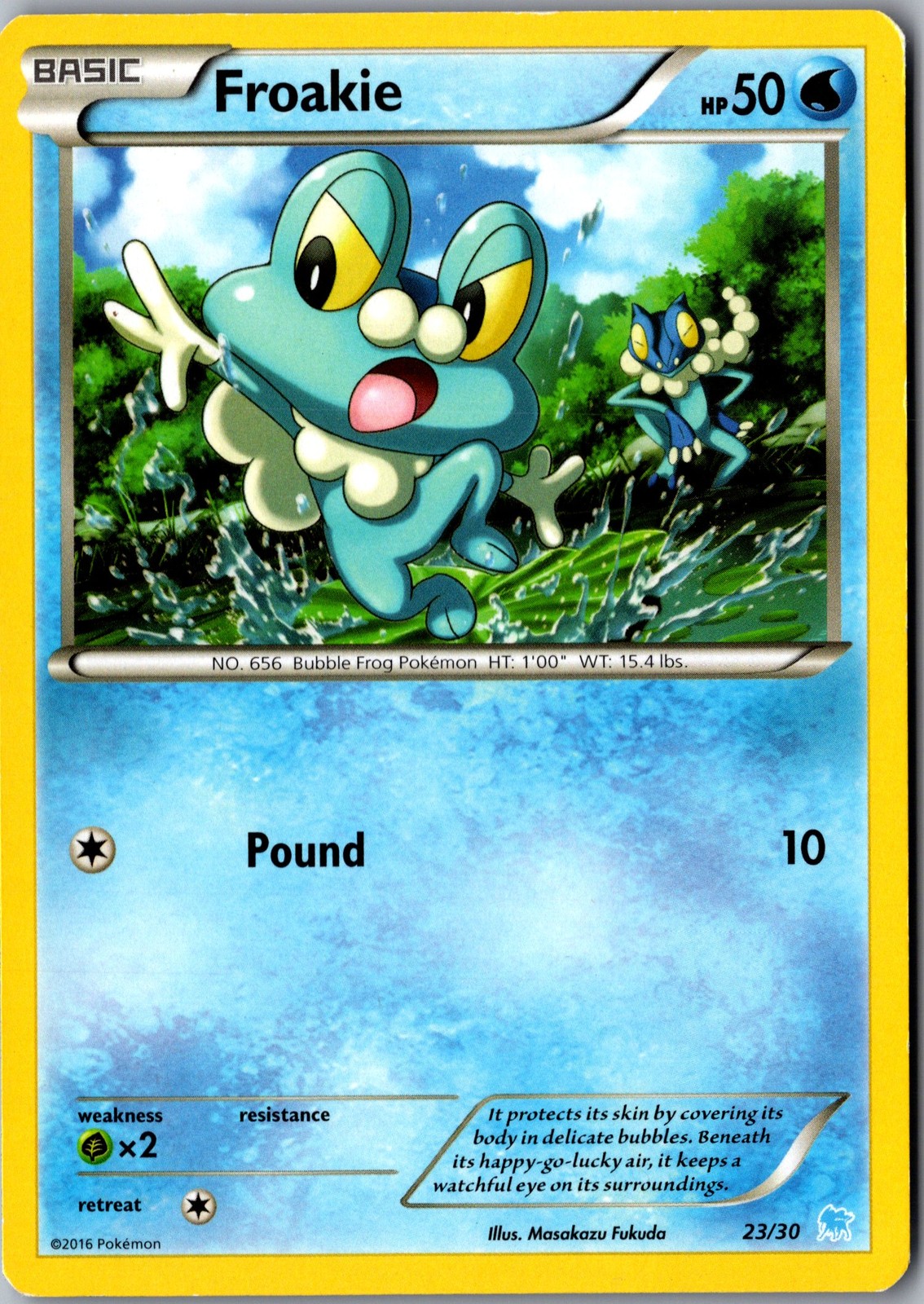 Froakie 23/30 Common Trainer Kit: Pikachu Libre and Suicune LP Pokemon Card
