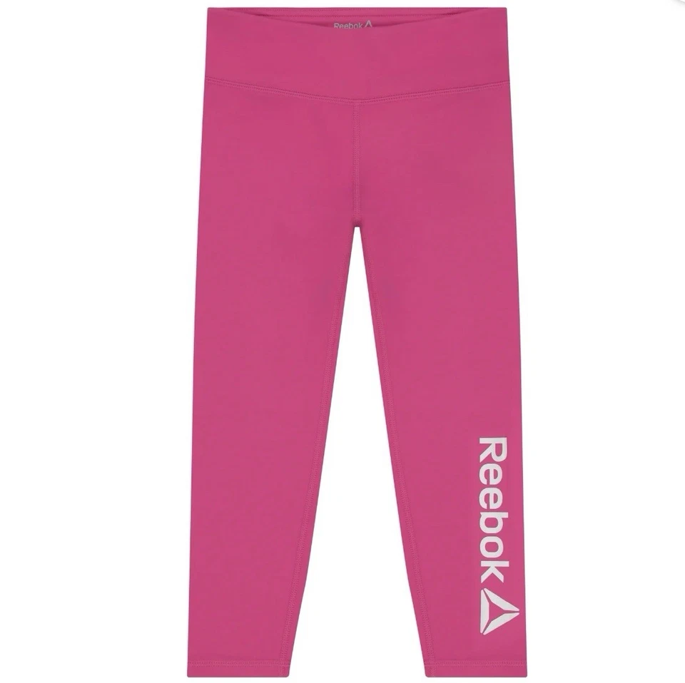 Leggings Reebok Niña Activos Rosa Sólido Moda 7/8 Talla XXL (18) Nuevos Foto 3 de 4