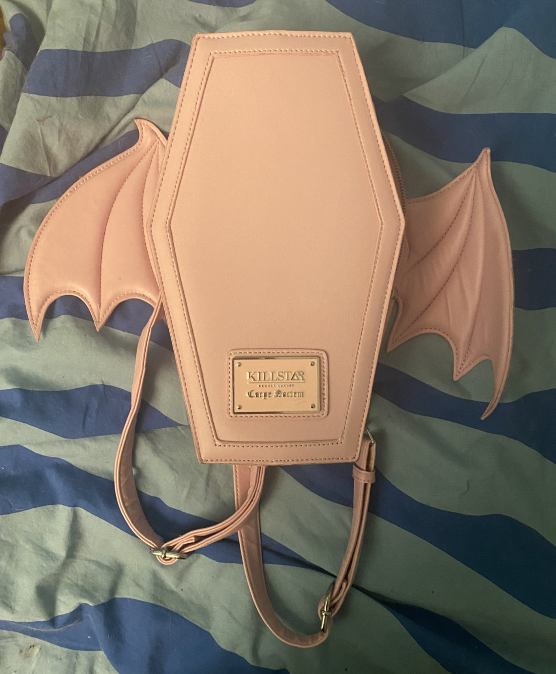 PINK Coffin Killstar Sickly Sweet Bat Wings Pastel Goth Carpe Noctum Backpack
