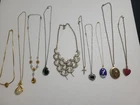 Lot of  10 Vintage Silver / Gold Tone Costume Jewelry Necklaces