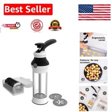 Luxury 14-Piece Cookie Press Set with Upgraded System  Stainless Steel Disks