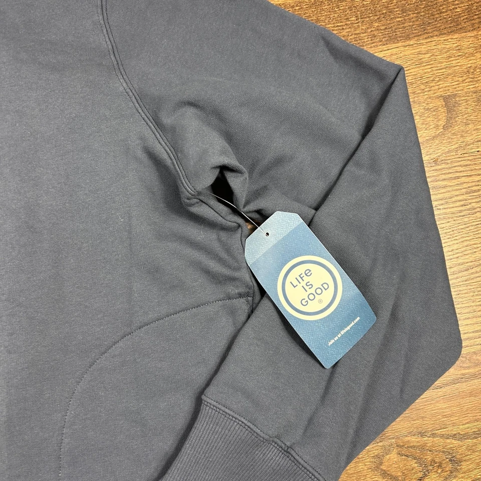 Sudadera con Capucha Life Is Good para Mujer XXL Azul Logo Sol Gráfico Pullover Foto 3 de 4