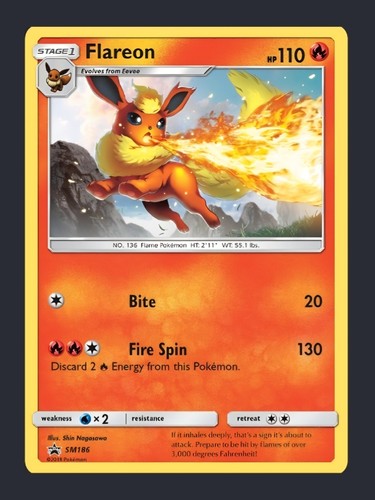 Flareon - SM186 - SM Black Star Promo - NM Pack Fresh