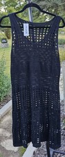Aimage  Black Crochet Lace Dress / Cover Up Size  2 X-Large-100% Acrylic (NWT)