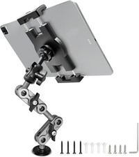 Aluminum Heavy Duty Drill Base Tablet Holder Car Mount Dashboard, 360  Adjust...