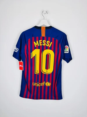 MAILLOT DE FOOTBALL BARCELONE 2018/2019 DOMICILE - LEO MESSI #10 (S) - Photo 1/4