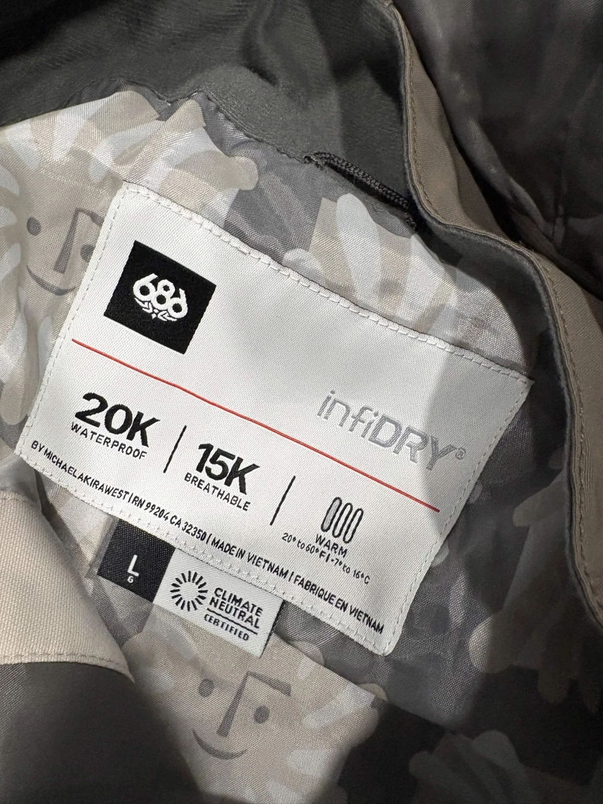686 Men's Dojo Shell Jacket in the Tobacco Colorblock - product detail image 4