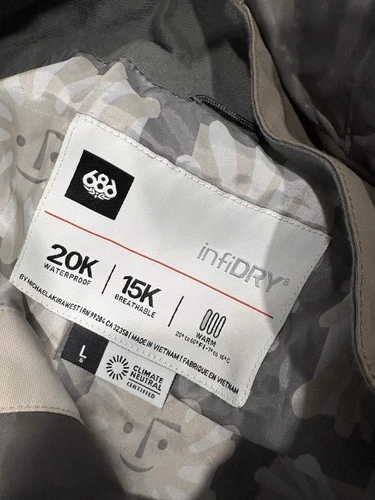 686 Men's Dojo Shell Jacket in the Tobacco Colorblock image 4
