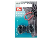 Prym Kordelstopper 2-Loch Kunststoff Schwarz 2 StüCk