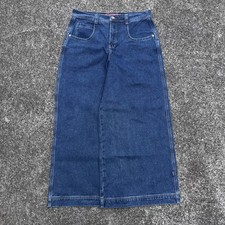 JNCO Twin Cannon Jeans Size 34x29 Vintage Y2K Denim Wide leg spellout